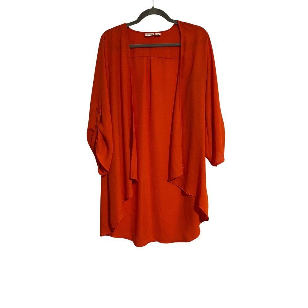 Cato Cardigan Women’s S Orange Open Front Soft Lightweight Flowy Lagenlook